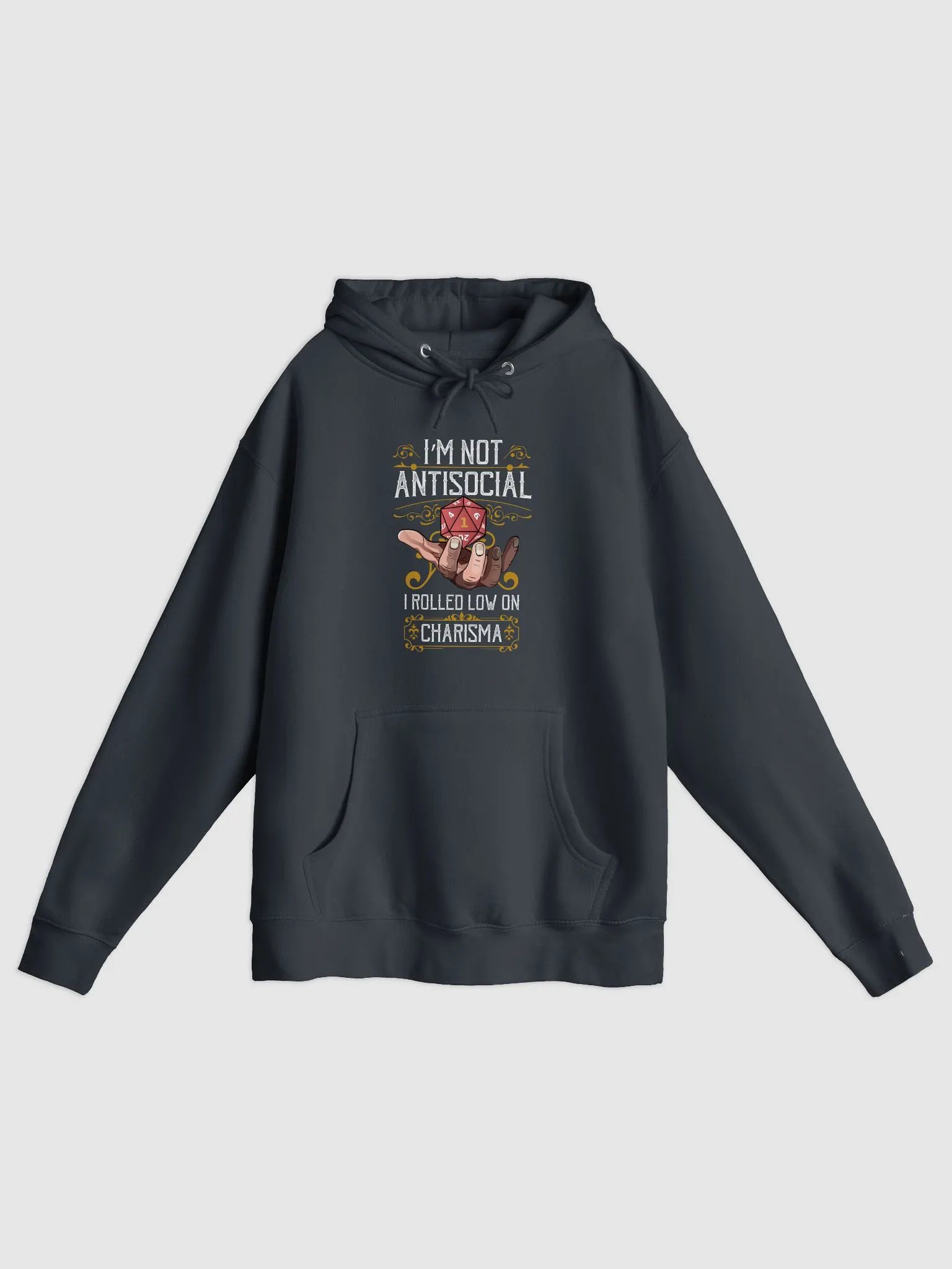 I’m Not Antisocial, I Rolled Low on Charisma Hoodie - Low Charisma, High Humor product image (1)