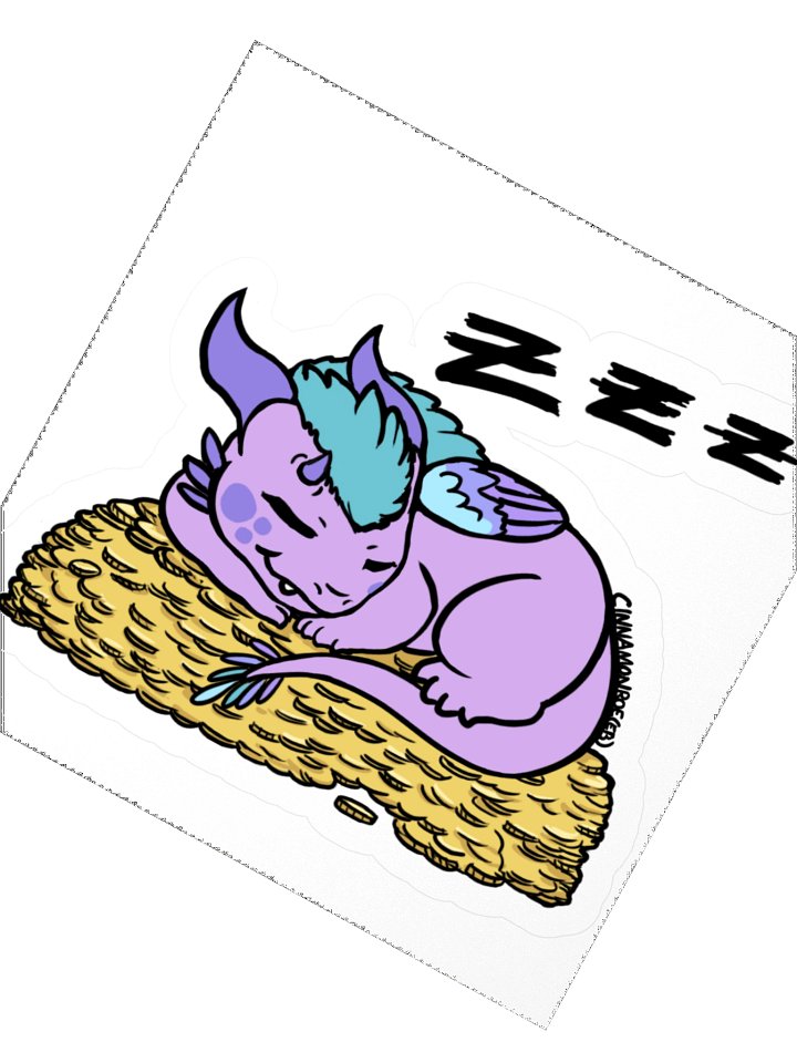Drakin "Sleepy Treasure" Sticker product image (5)
