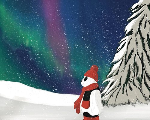 Happy Holidays from illustrated by Jing! ❤️❄️☃️