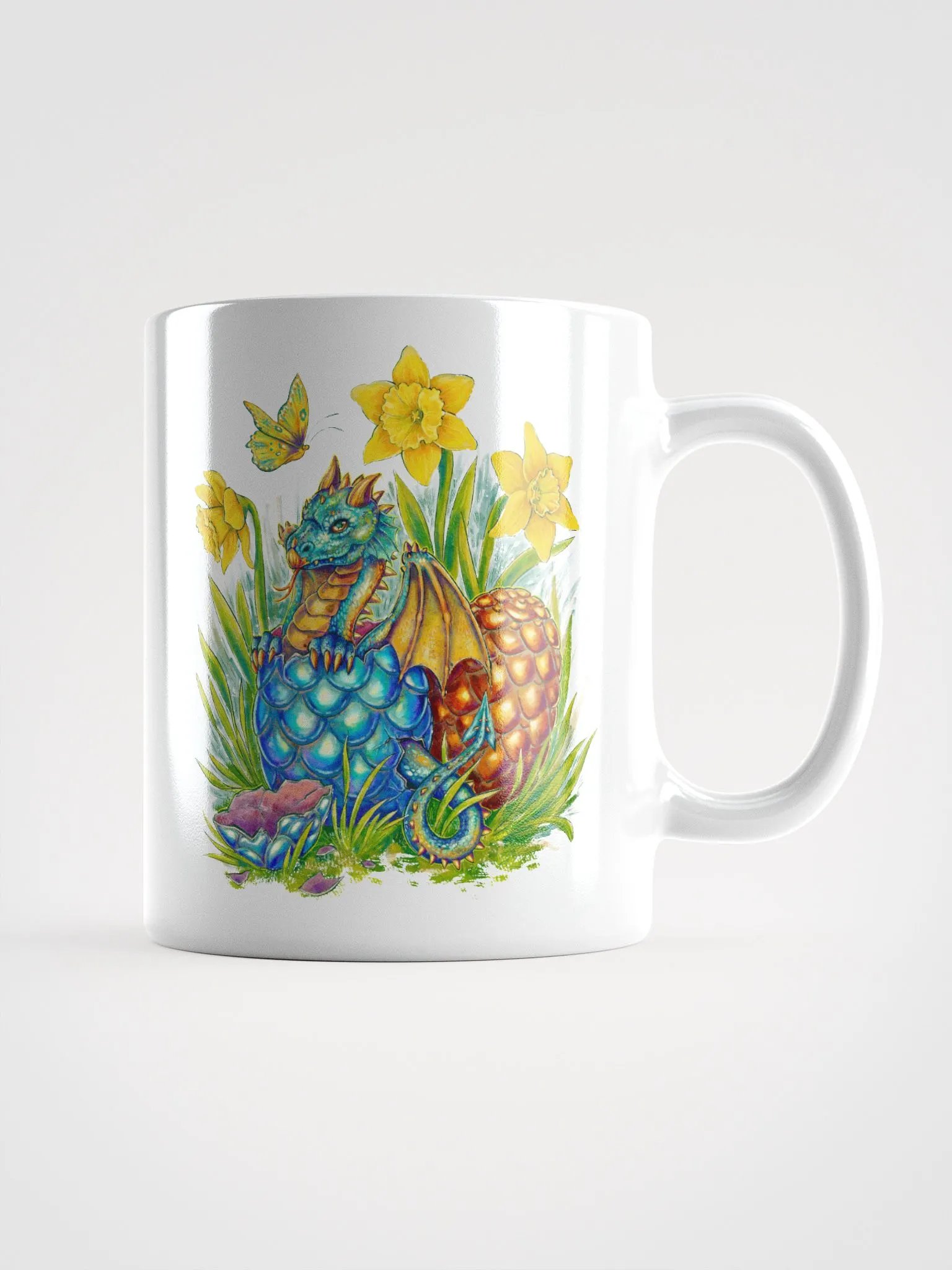 Dragon's Tale White Glossy Mug product image (1)