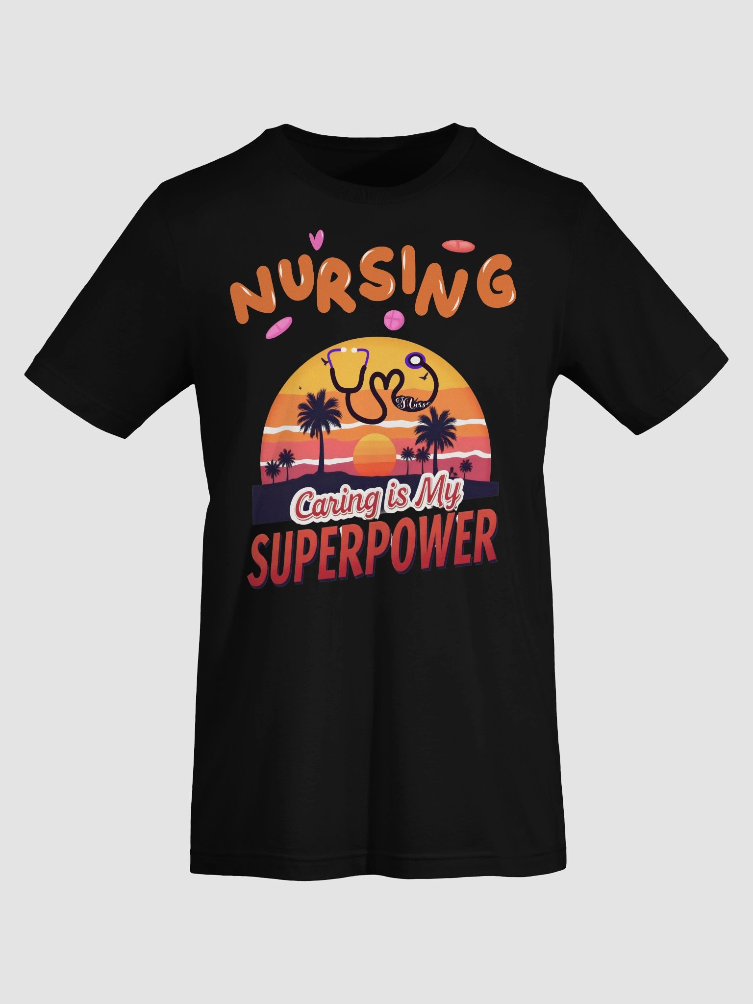 Caring is My Superpower Sunset T-Shirt product image (44)