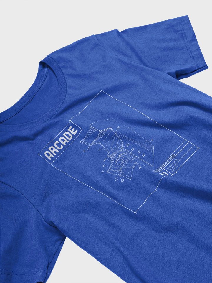 Retro Gaming T-Shirt - Vintage Arcade Cabinet Blueprint Gift for Gamers product image (2)