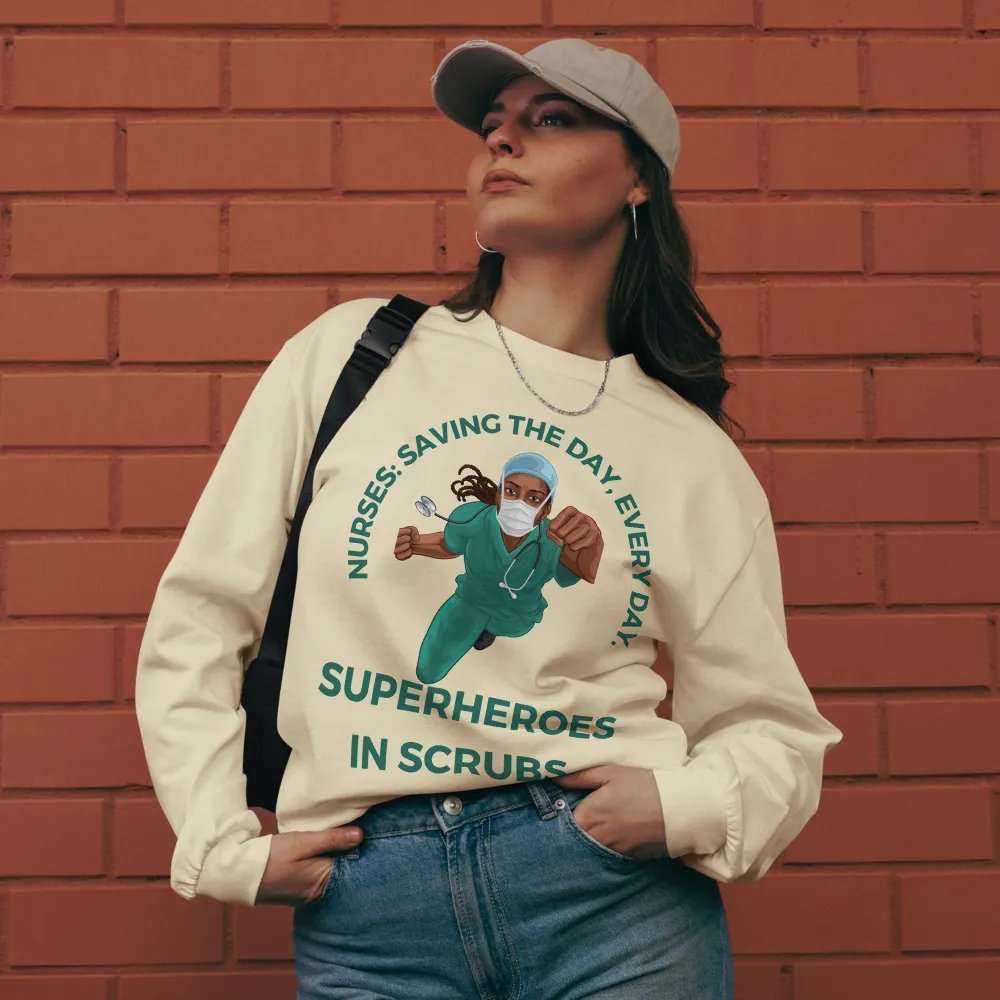 Superhero Nurse Long Sleeve Shirt product image (9)