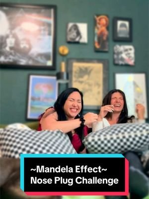 Subscriber Request 💫 Harley gets quizzed on her knowledge of common Mandela Effect examples & Ashley gets asked a series of “Would you rather” questions.  #noseplug #podcasttopics #subscribersyoutube #humortiktok  You were thinking it! We tried it. 