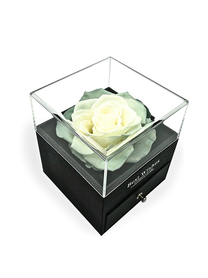 Eternal Rose Gift Box with "I Love You" Necklace (White) product image (1)