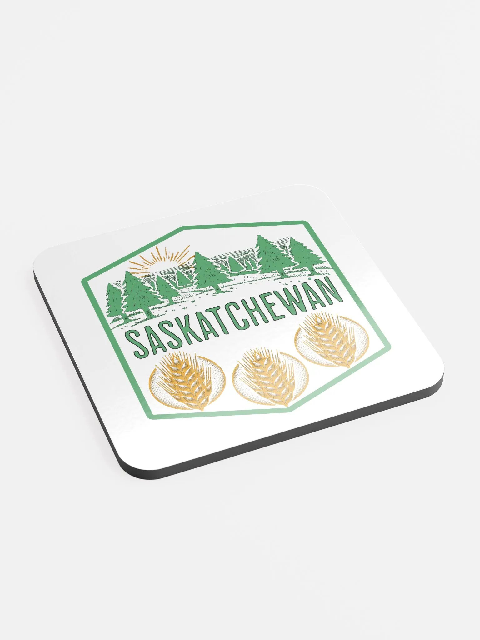Saskatchewan Tree Wheat Field Coaster Set product image (3)