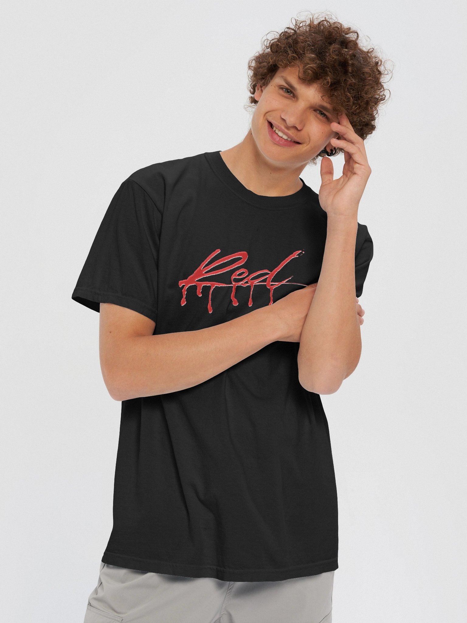 LYFË3 WHOLE LOTTA RED STITCHED TEE product image (9)
