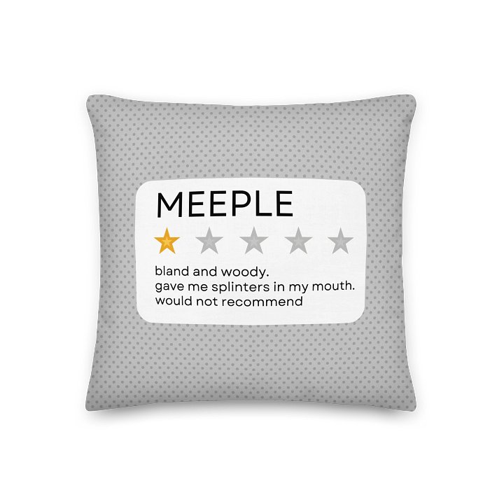 Meeple Star Review Throw Pillow product image (2)