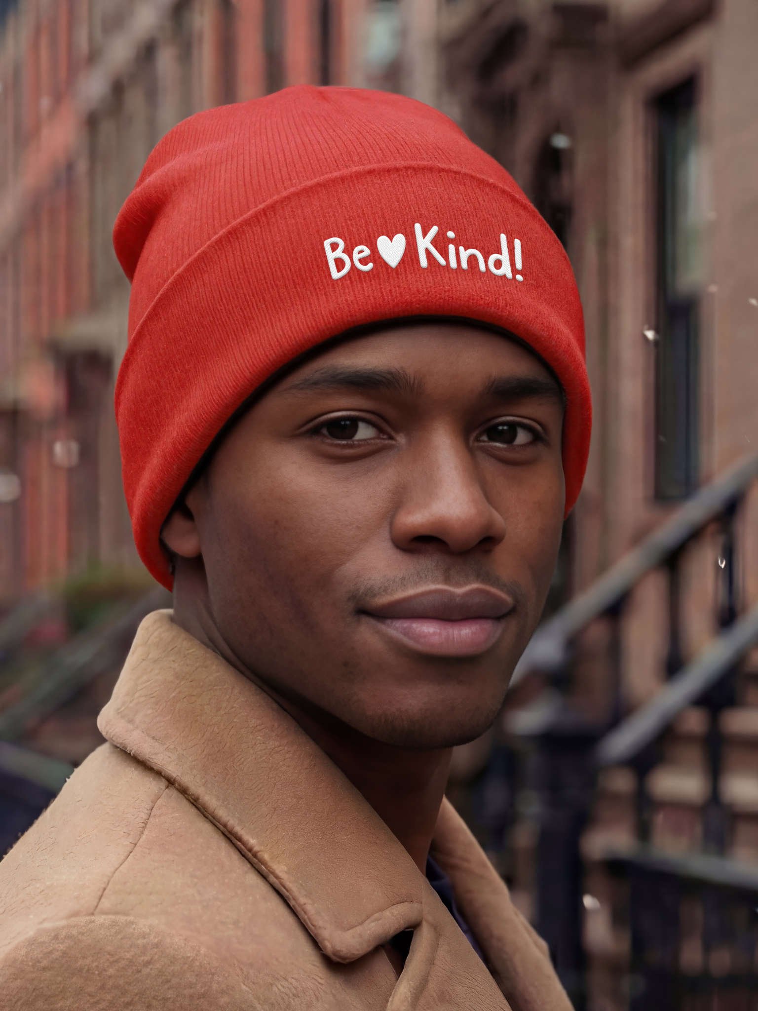 Be Kind! Embroidered Cuffed Beanie – Soft & Cozy Unisex Accessory for Everyday Elegance product image (9)