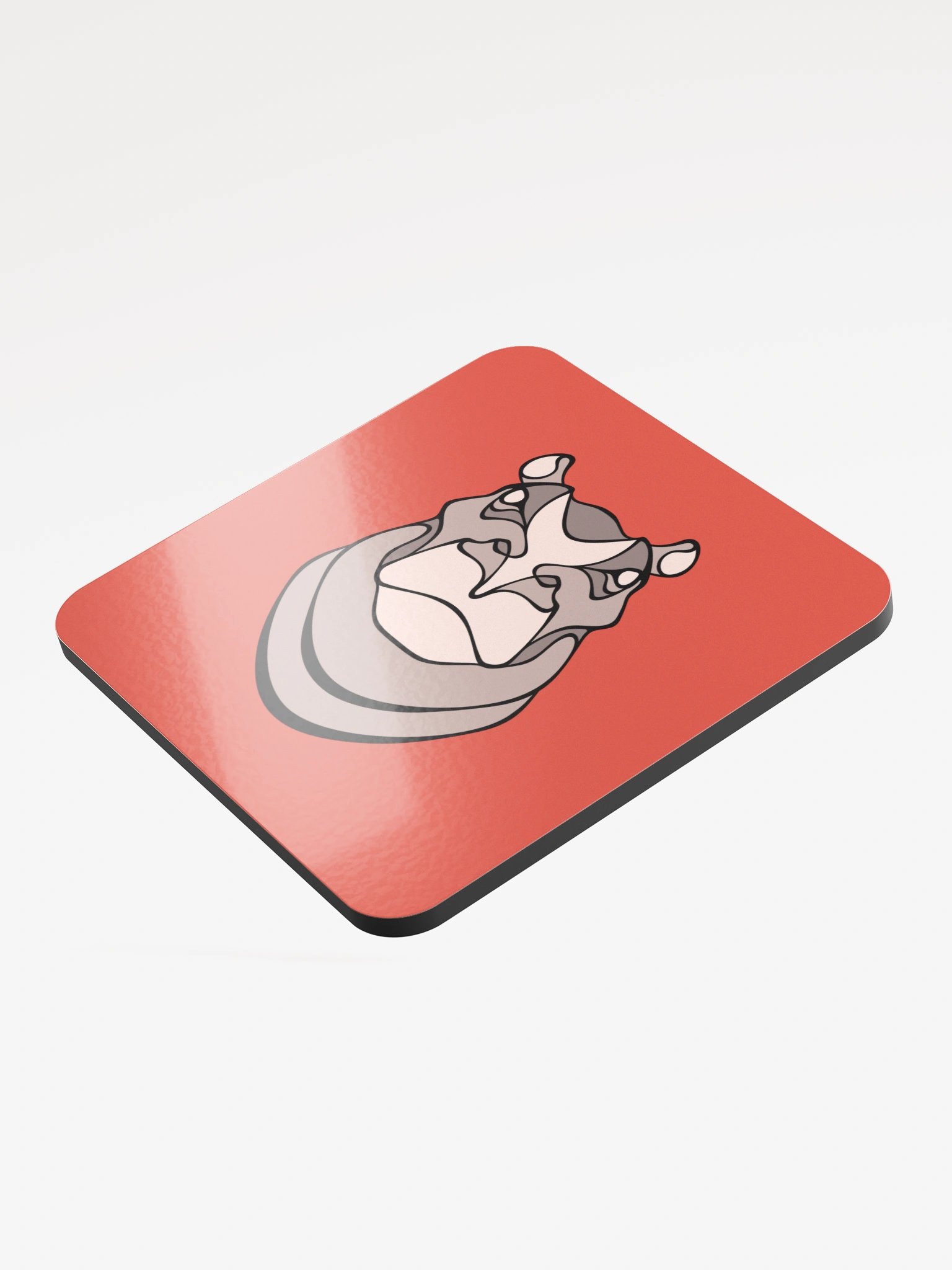 Mighty Hippo - Glossed Cork Coaster product image (3)