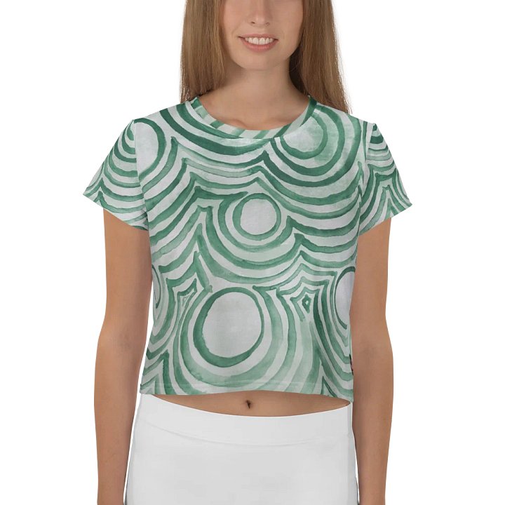 "Green Swirl" Crop Top product image (1)
