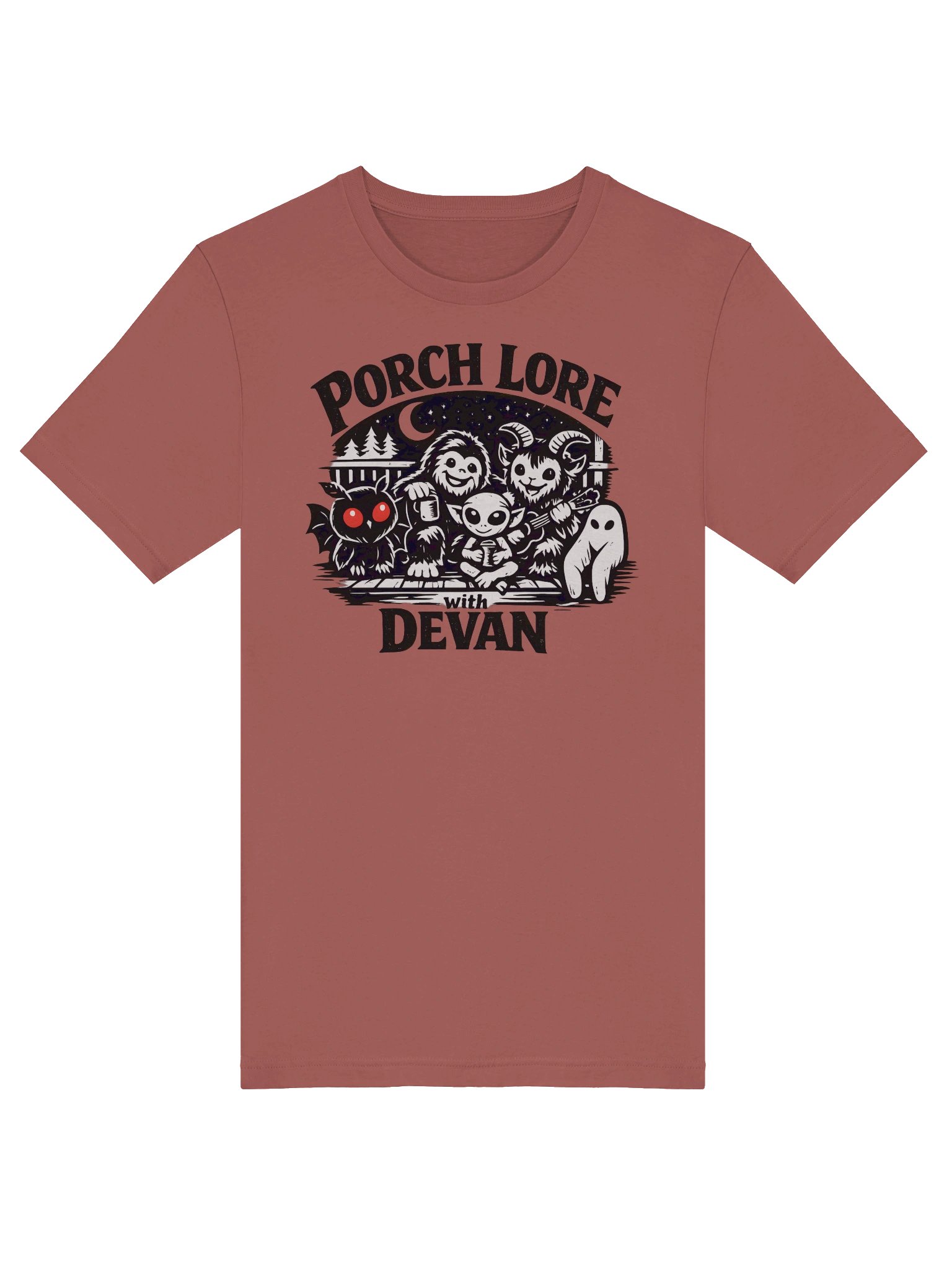 CUTIE CRYPTIDS OUTLINE SUPER SOFT T-SHIRT product image (5)