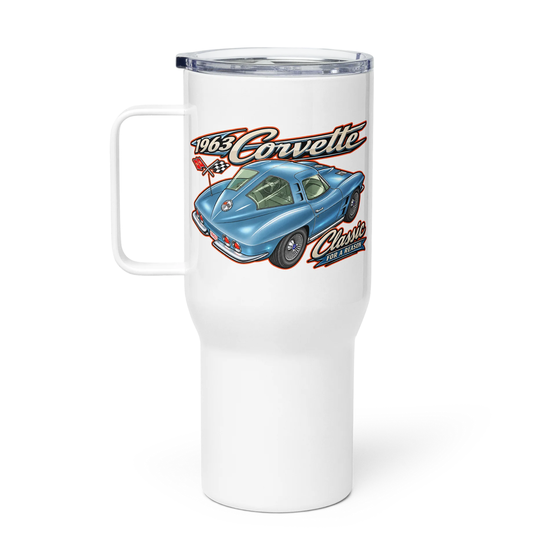1963 Corvette – Classic in Blue Travel Tumbler product image (1)