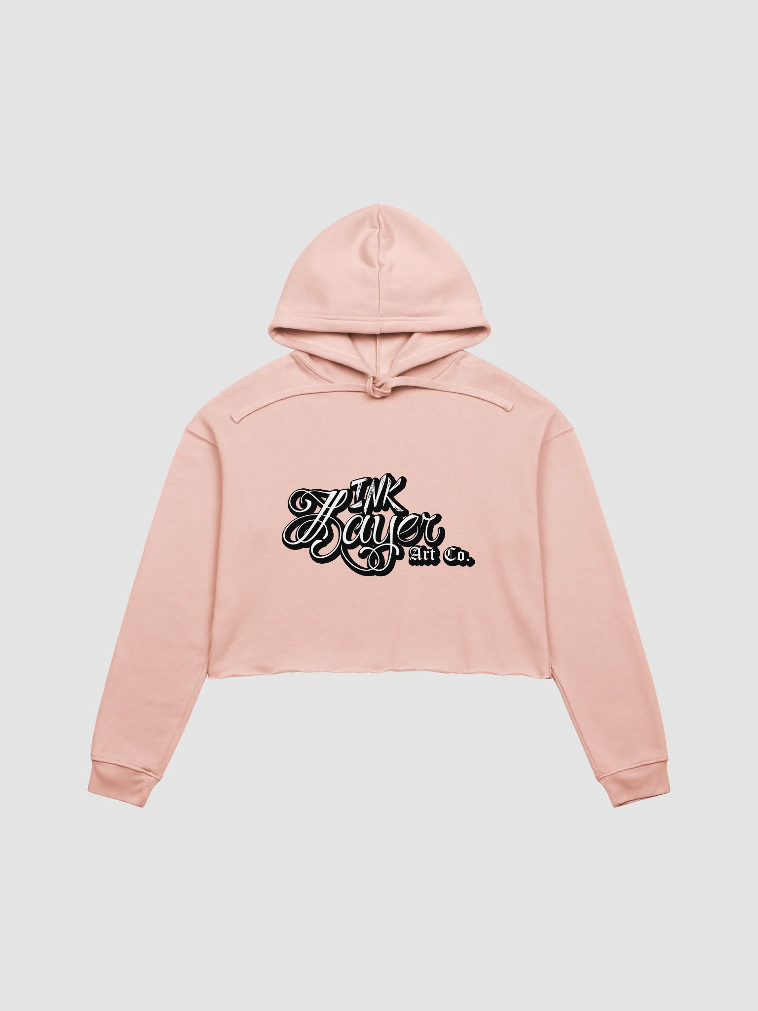 Inklayer Art Co. Pink Crop Top Hoodie product image (1)