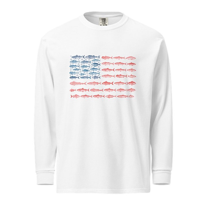 Abstract Fish Pattern Long Sleeve Shirt product image (1)