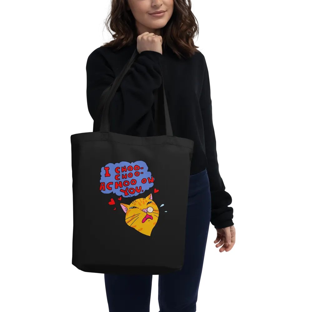 Achoo on You Orange Cat Totebag / Black-Oyster product image (4)
