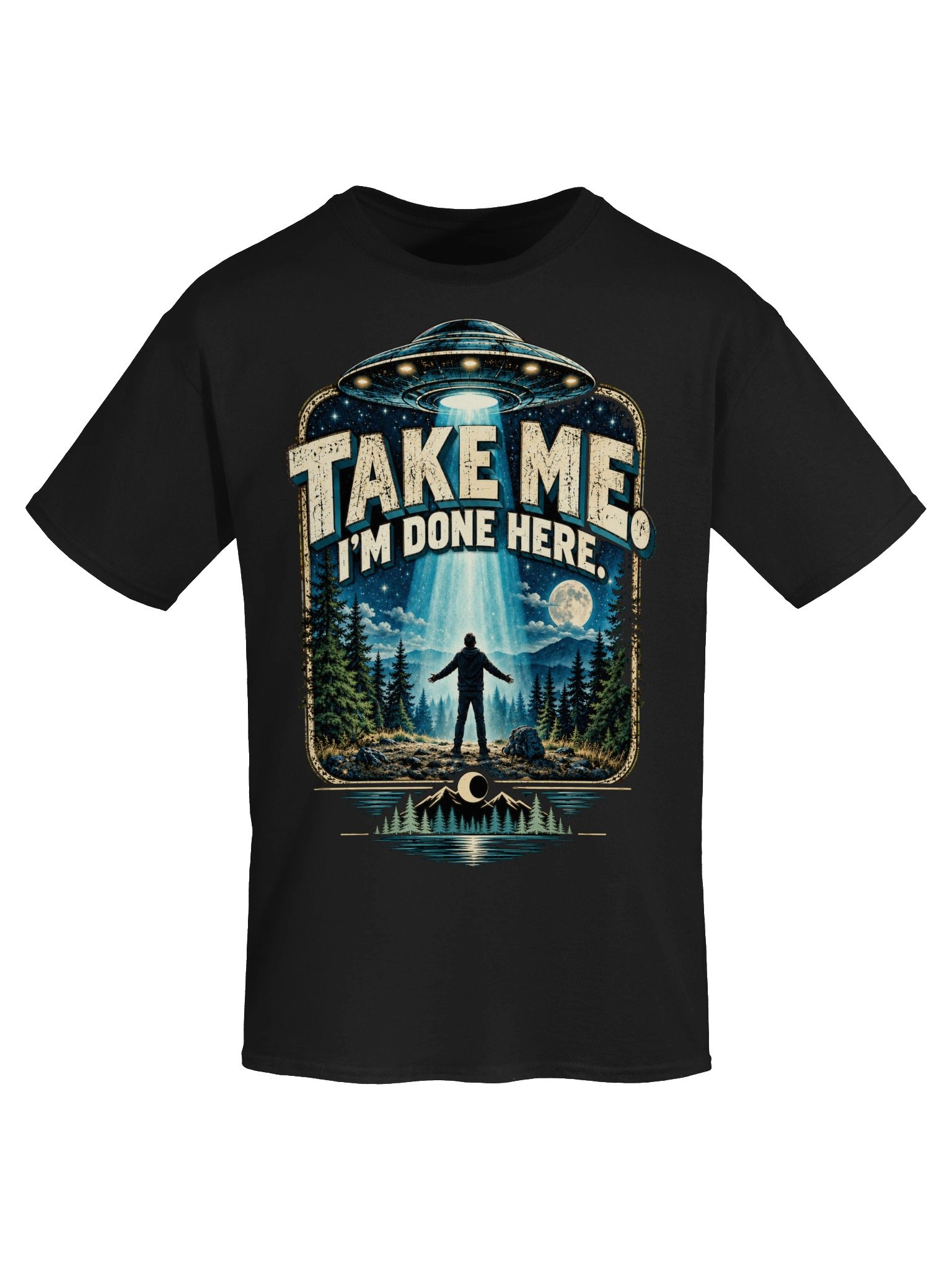 Take Me, I’m Done Here UFO T-Shirt – Funny Alien Abduction Graphic Tee product image (113)