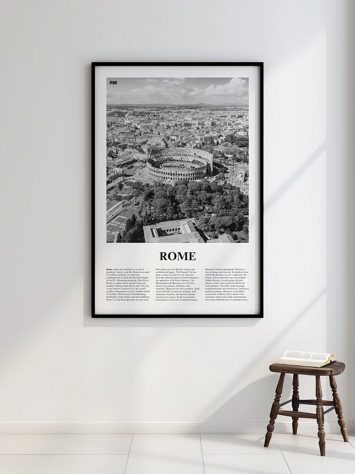 Rome 01 Newspaper Poster | Framed product image (2)