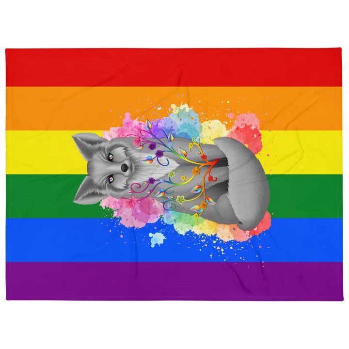 Rainbow Pride Fox Blanket (2023) product image (1)