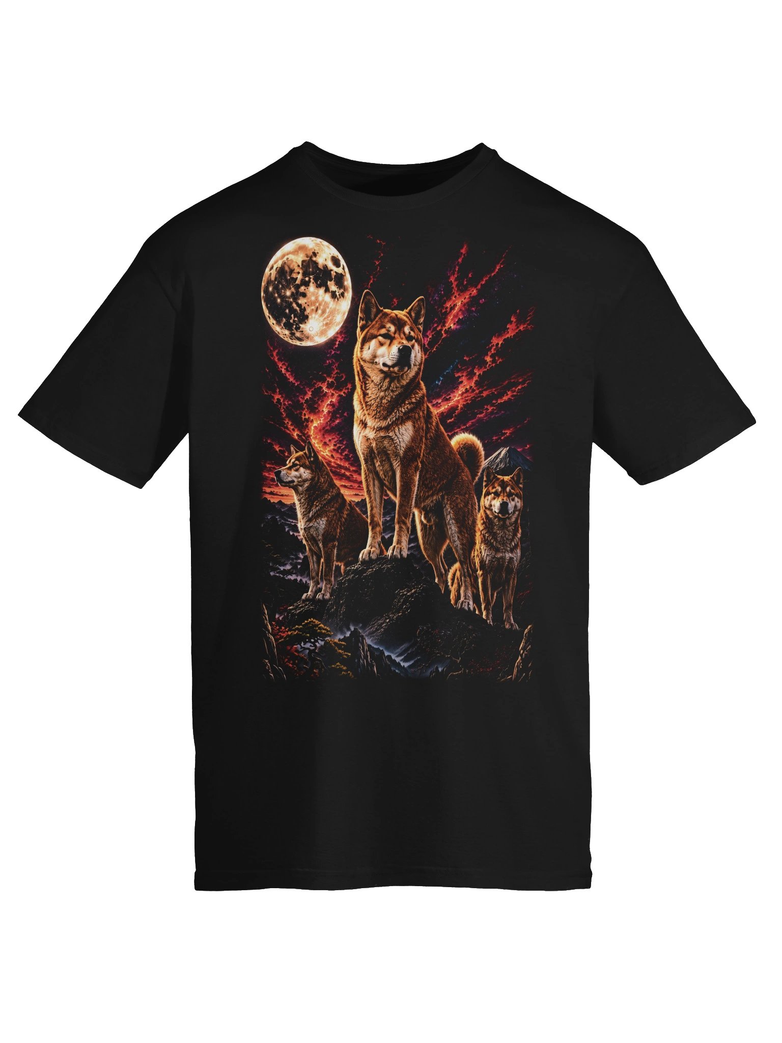 Shiba Inu Howling Moon Tshirt | Unexpected Legends Shirt product image (4)