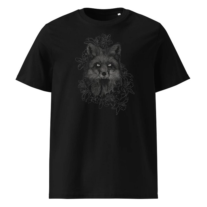 Renard avec Fleurs - Unisexe, 100% Coton Bio product image (1)