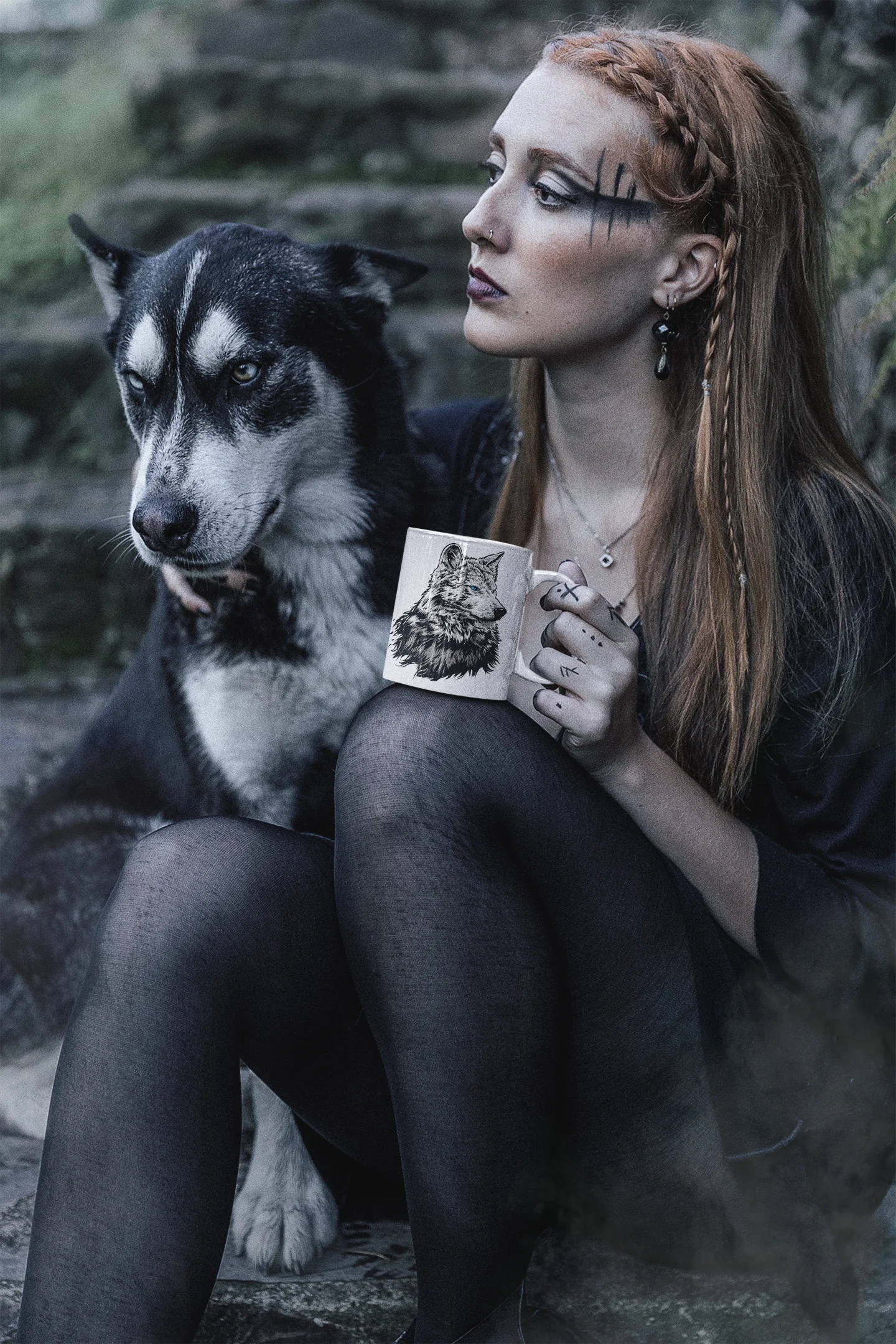Irish Laoch Wolf Pack Mug in White product image (1)
