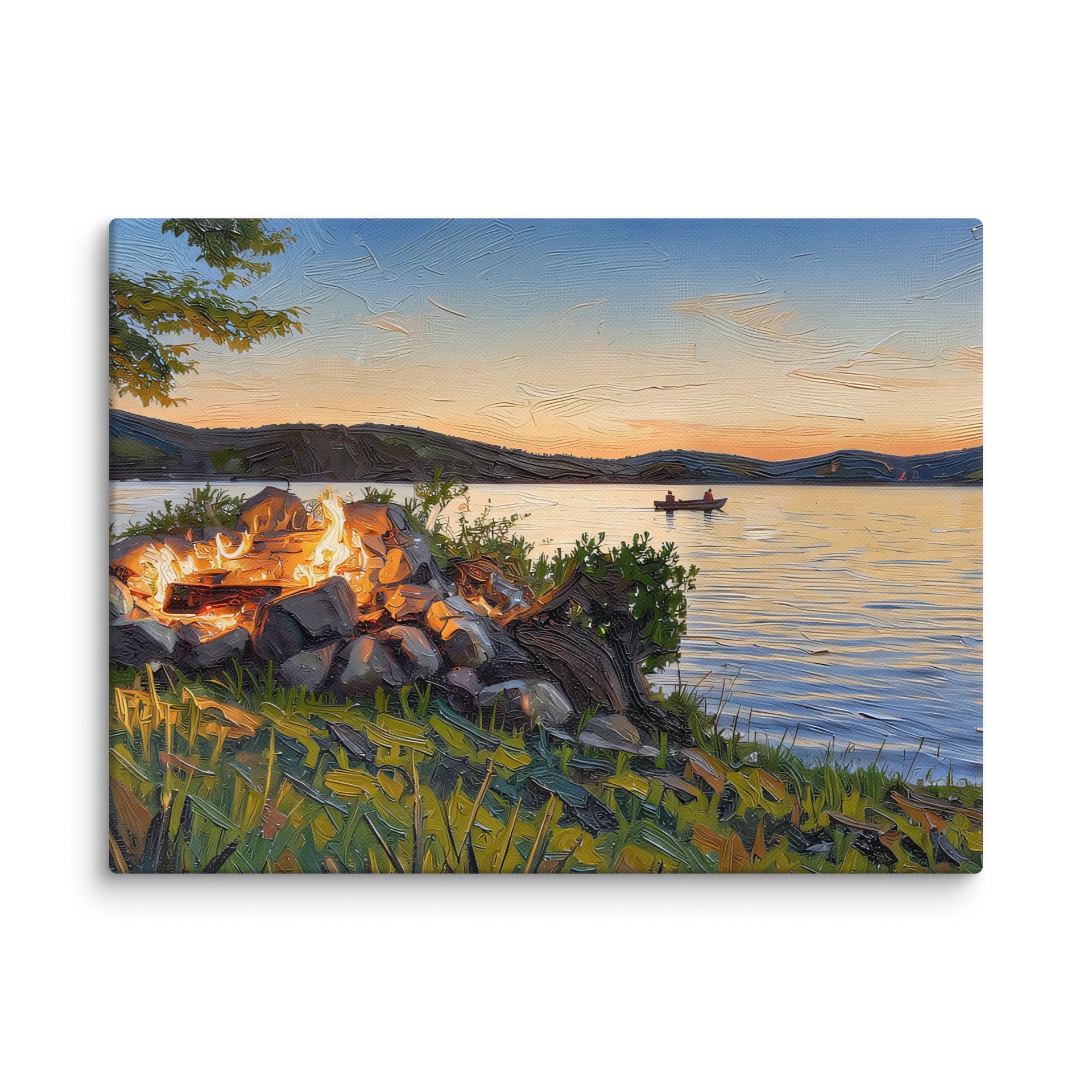 Campfire on the Shore Canvas Print product image (1)
