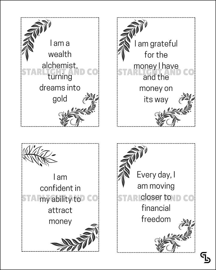 42 Money Manifestation Cards, 2.5 x 3.5 Inches Cards, Digital Manifestation Cards, Wealth Manifestation Cards product image (2)