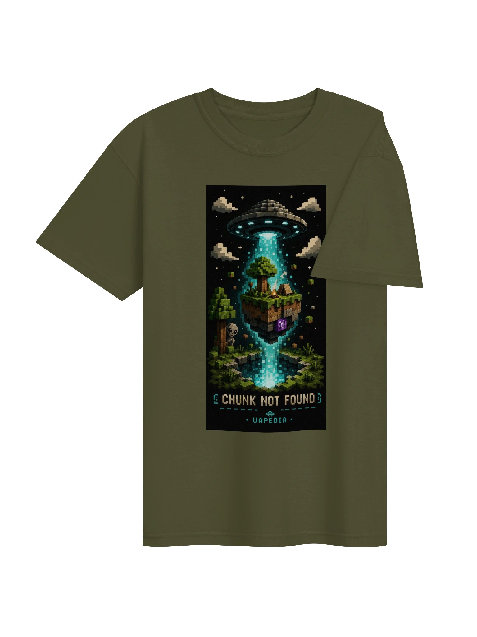 Chunk Not Found UFO Pixel Art- Garment-Dyed Heavyweight Tee product image (4)