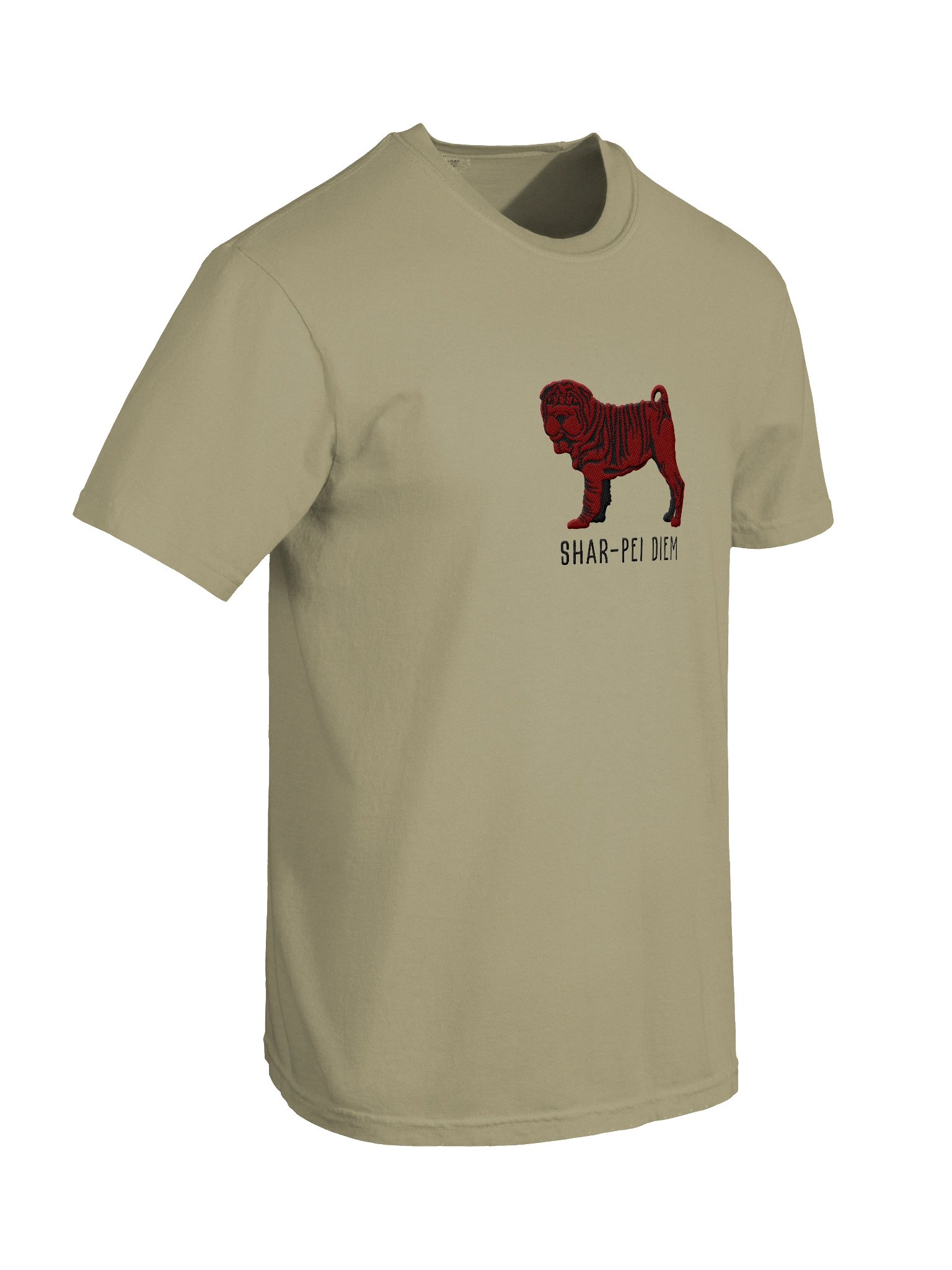 Shar-Pei Diem T-Shirt(Embroidered) of a Chinese Shar-Pei(Chocolate) product image (11)