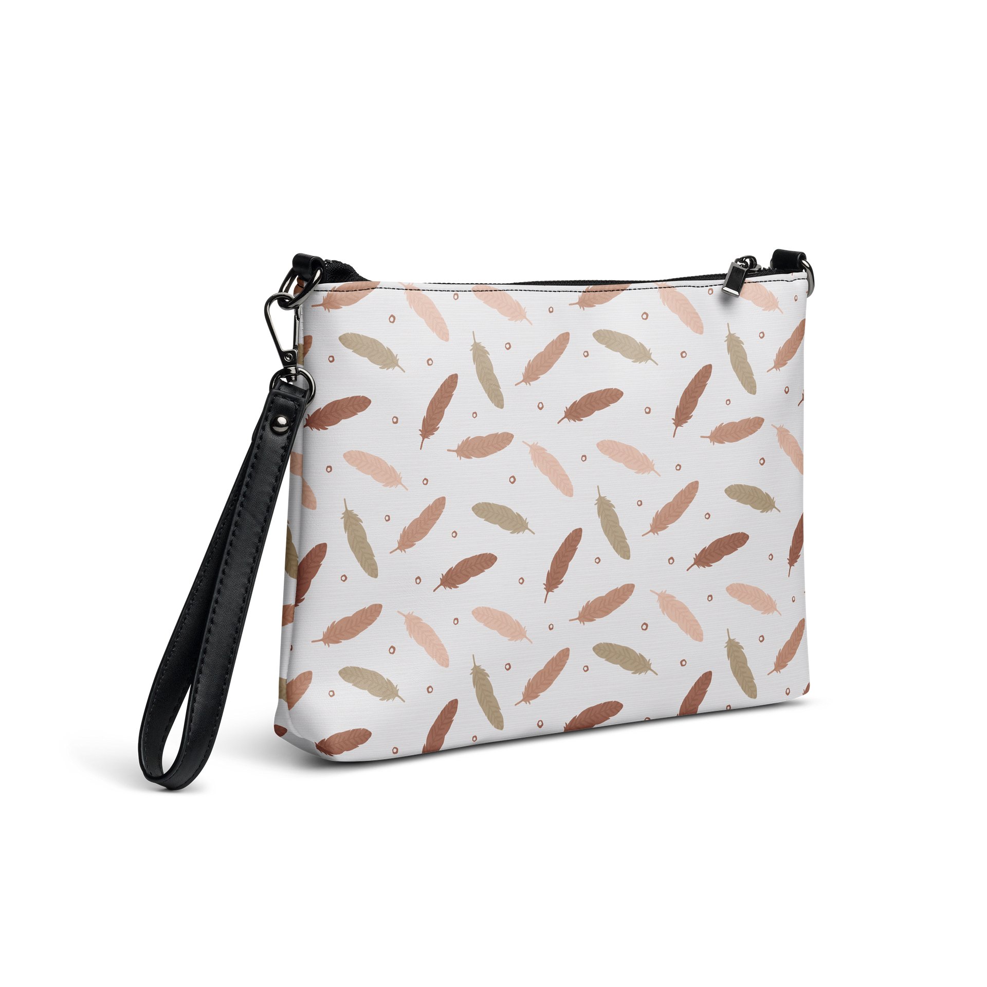 Mocha Mousse Feathers Crossbody Bag product image (5)
