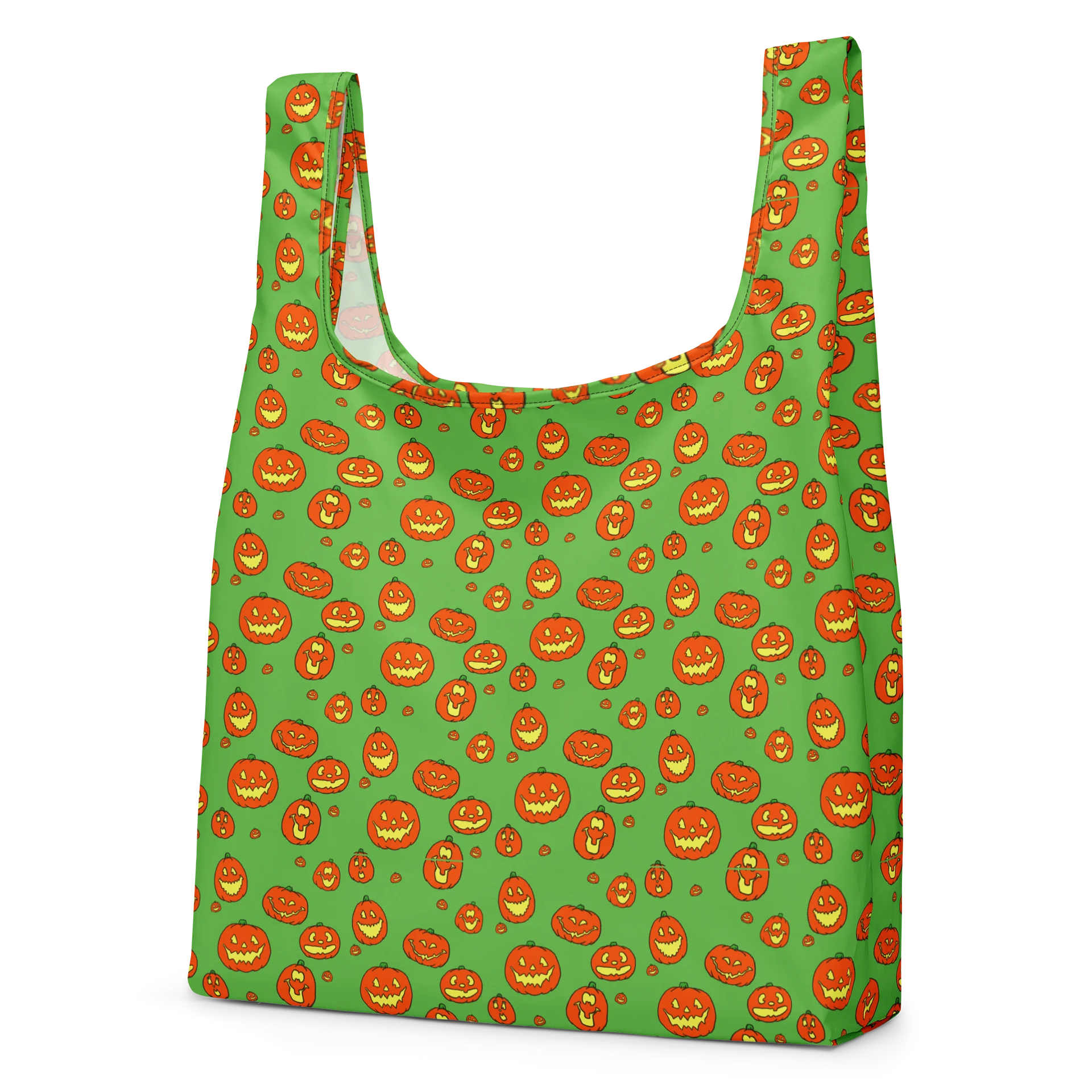 Vintage Pumpkin Reusable Shopping Bag - Green product image (2)