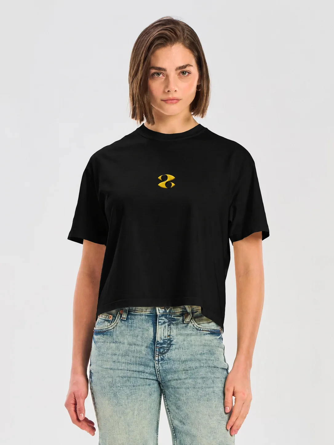 Embroidered Cropped Tee - Sunrise product image (3)