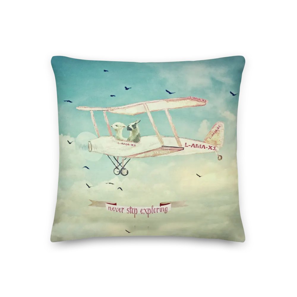 Whimsical Adventure Premium Pillow - never stop exploring product image (2)