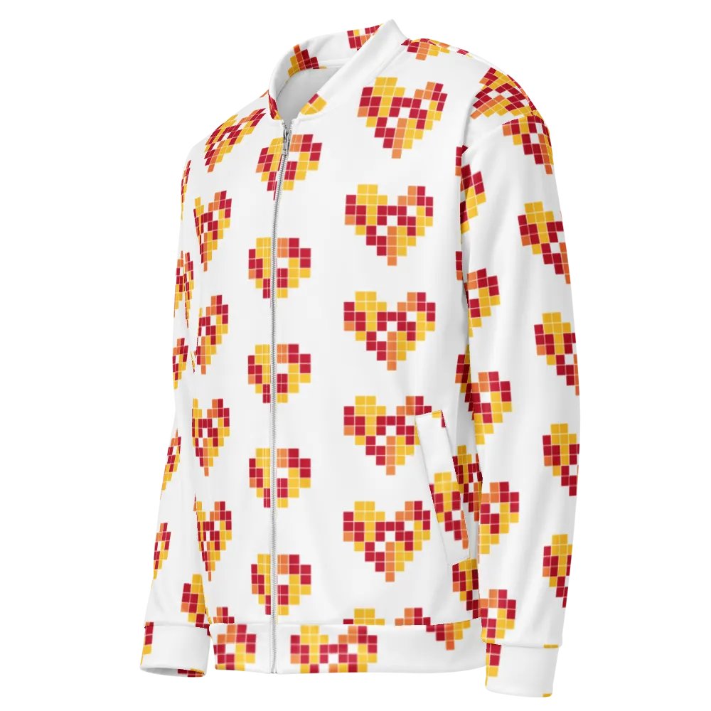 Pixel Heart All-Over Bomber Jacket product image (3)
