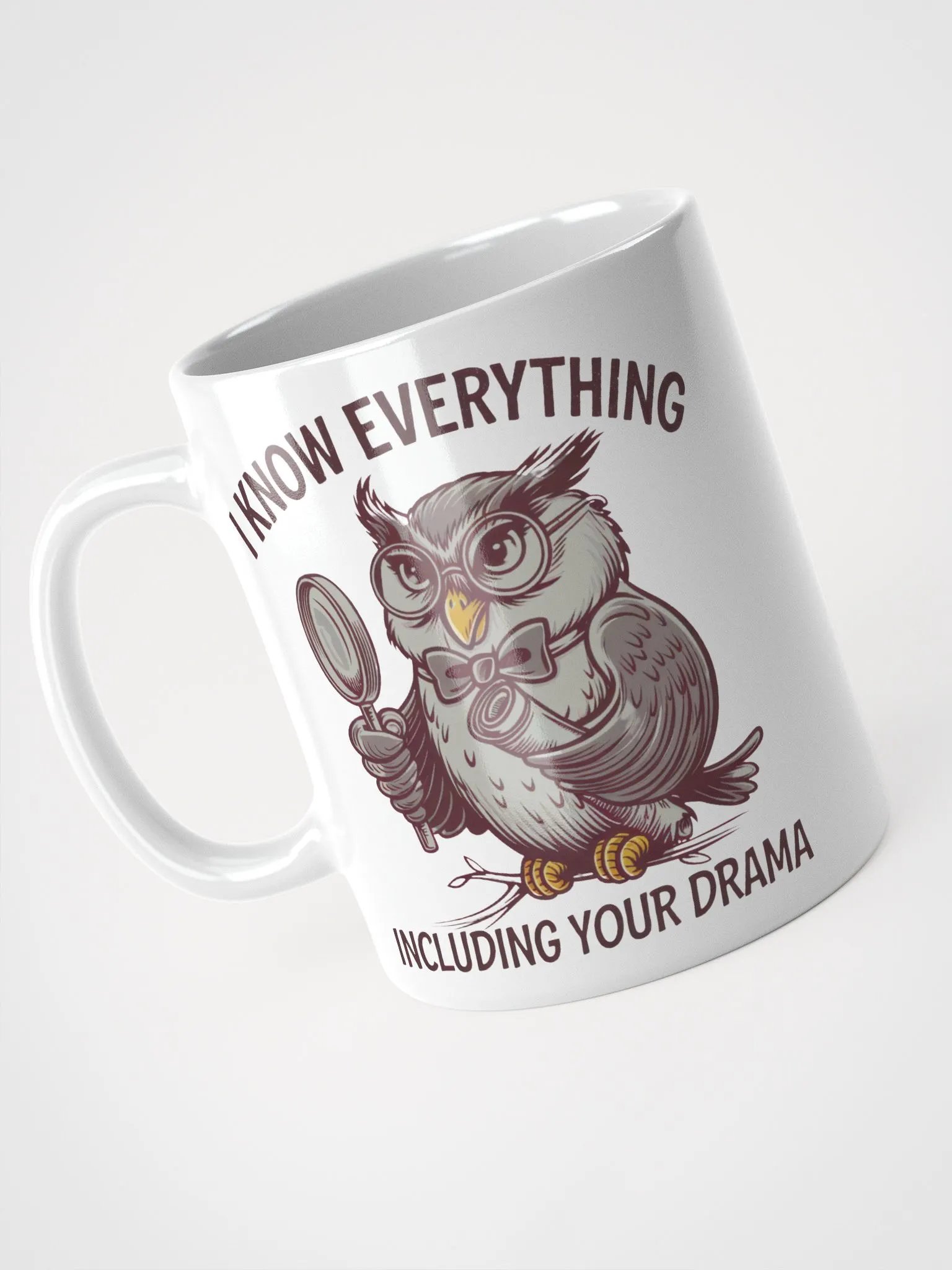 Wise Owl Detective Glossy Mug product image (9)