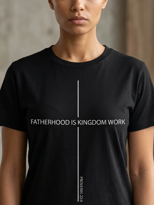 Fatherhood is Kingdom Work T-Shirt | Christian Dad Proverbs 22:6 Tee product image (1)