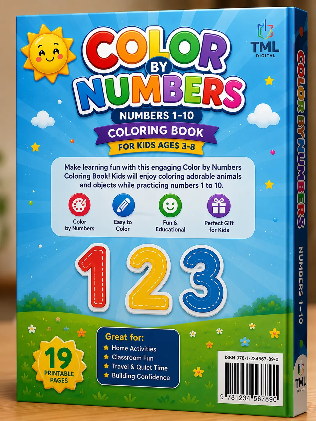Color by Numbers: Numbers 1–10 – Fun & Easy Coloring Book for Kids Ages 3–8 | 19 Printable PDF Pages product image (2)