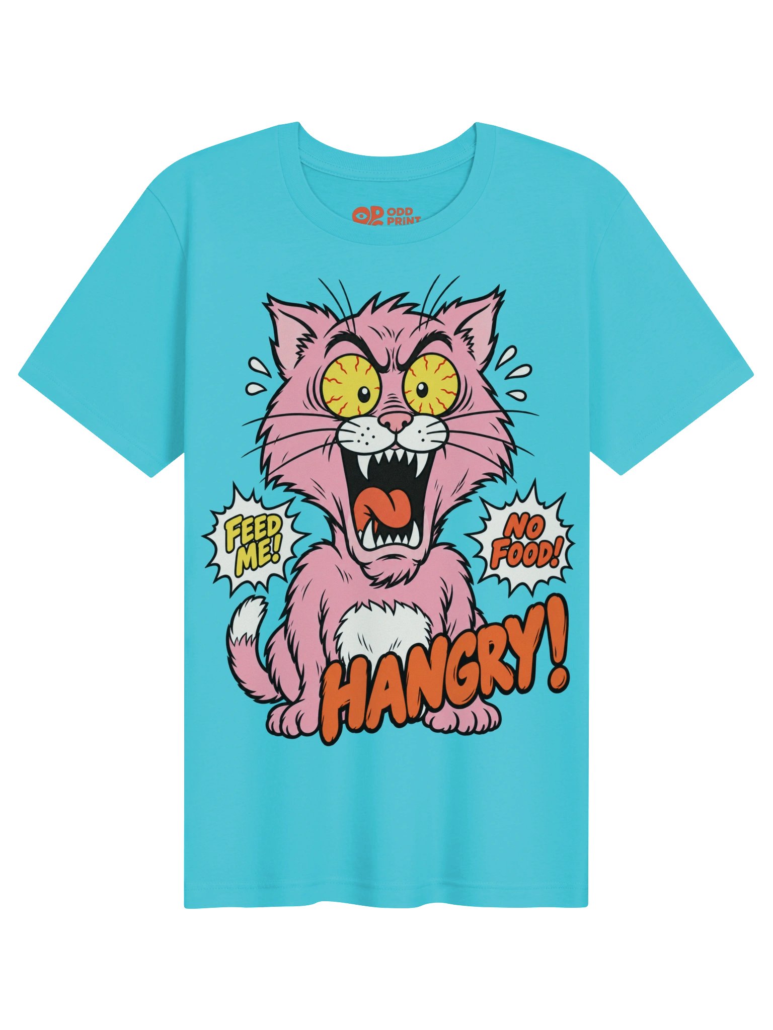 THE HANGRY HOUR - Funny Hangry Cat Graphic T-Shirt product image (2)
