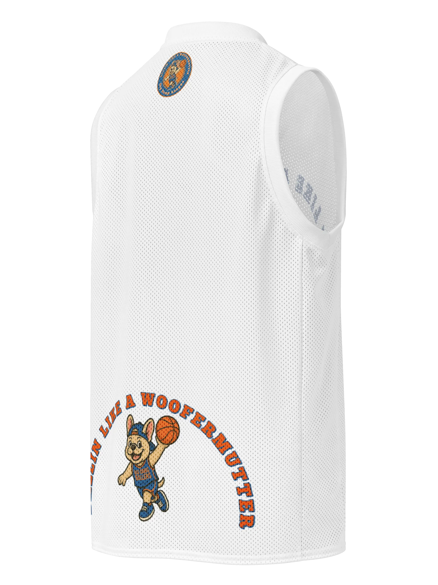Beige French Bulldog Ballin Like A WooferMutter™ Premium Basketball Jersey product image (3)