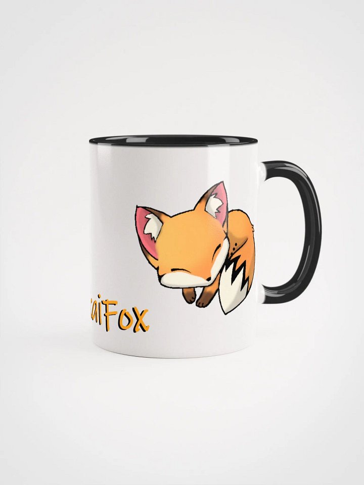 Sleepy Fox Ceramic Mug with Color Inside product image (1)