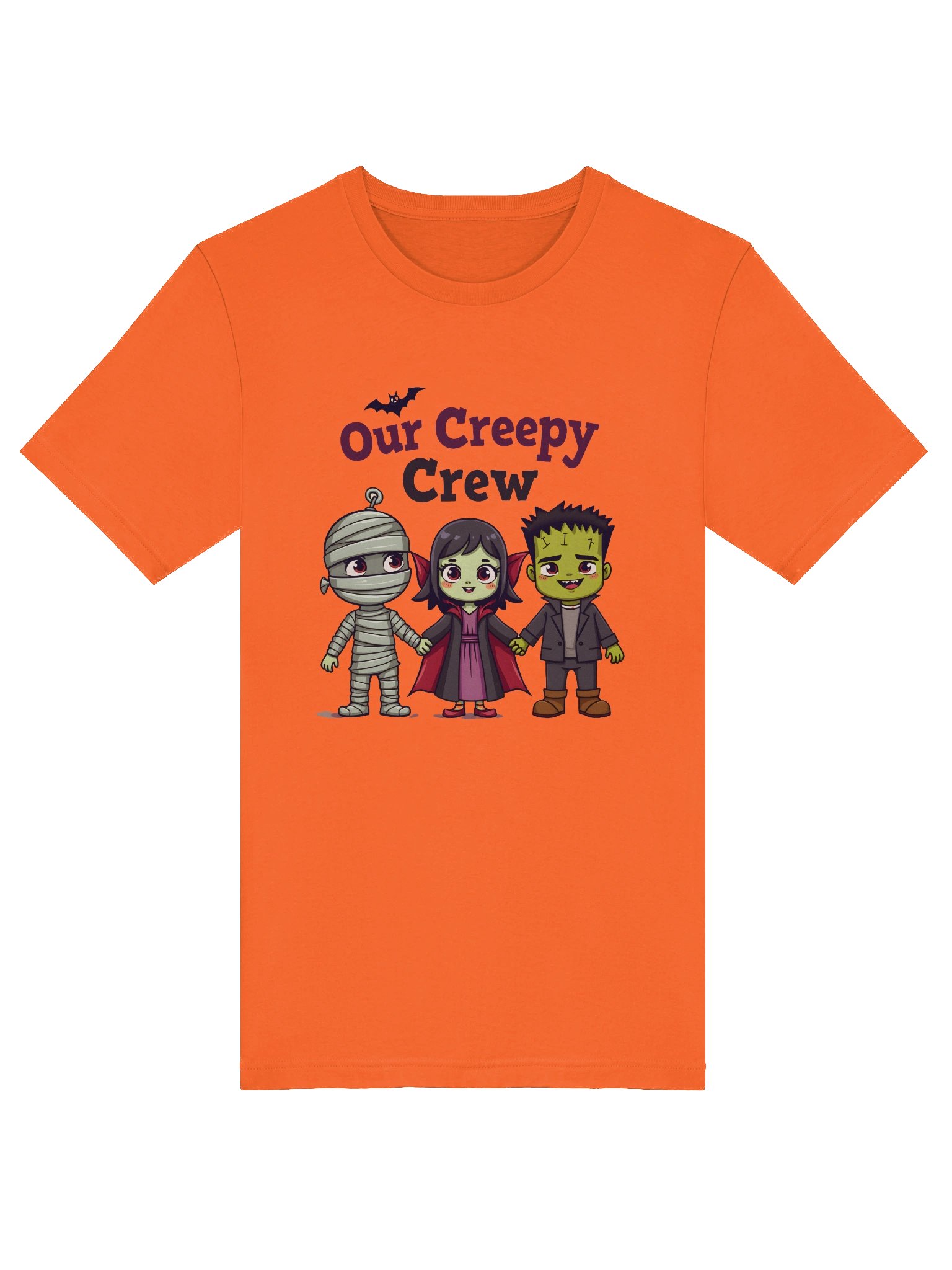 Creepy Crew Halloween T-Shirt | Cute Monster Characters Tee | Spooky Mummy Vampire Frankenstein Shirt product image (5)