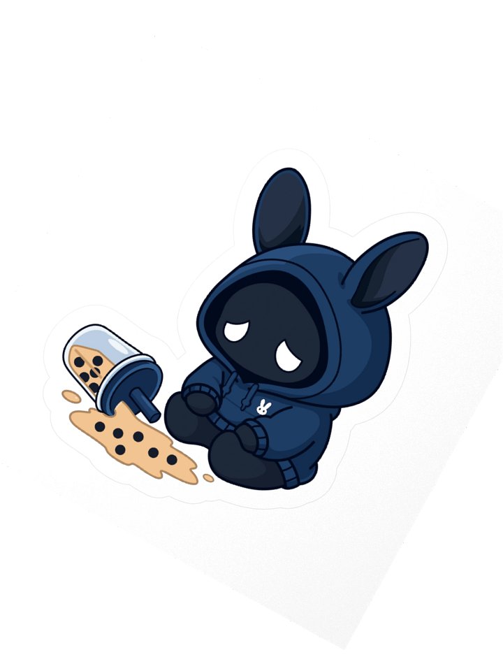 Sad Poochoki Boba Spilled Sticker product image (2)