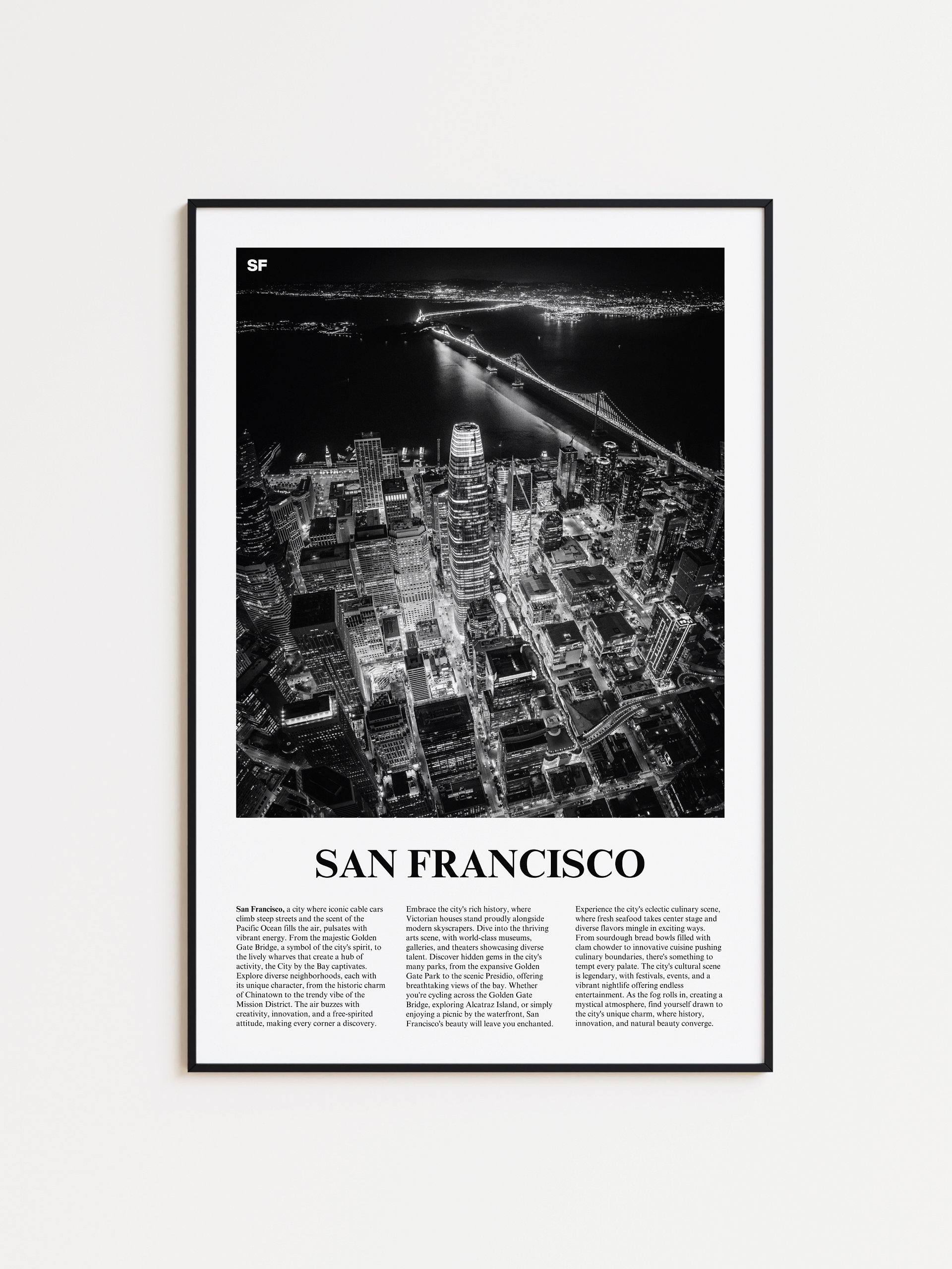 San Francisco 04 Newspaper Poster | Framed product image (1)