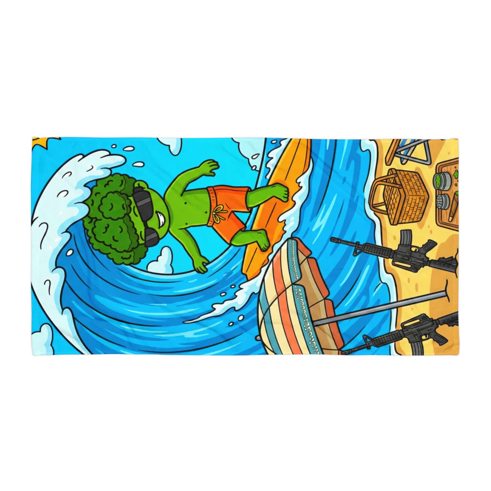 broccoli beach towel product image (1)