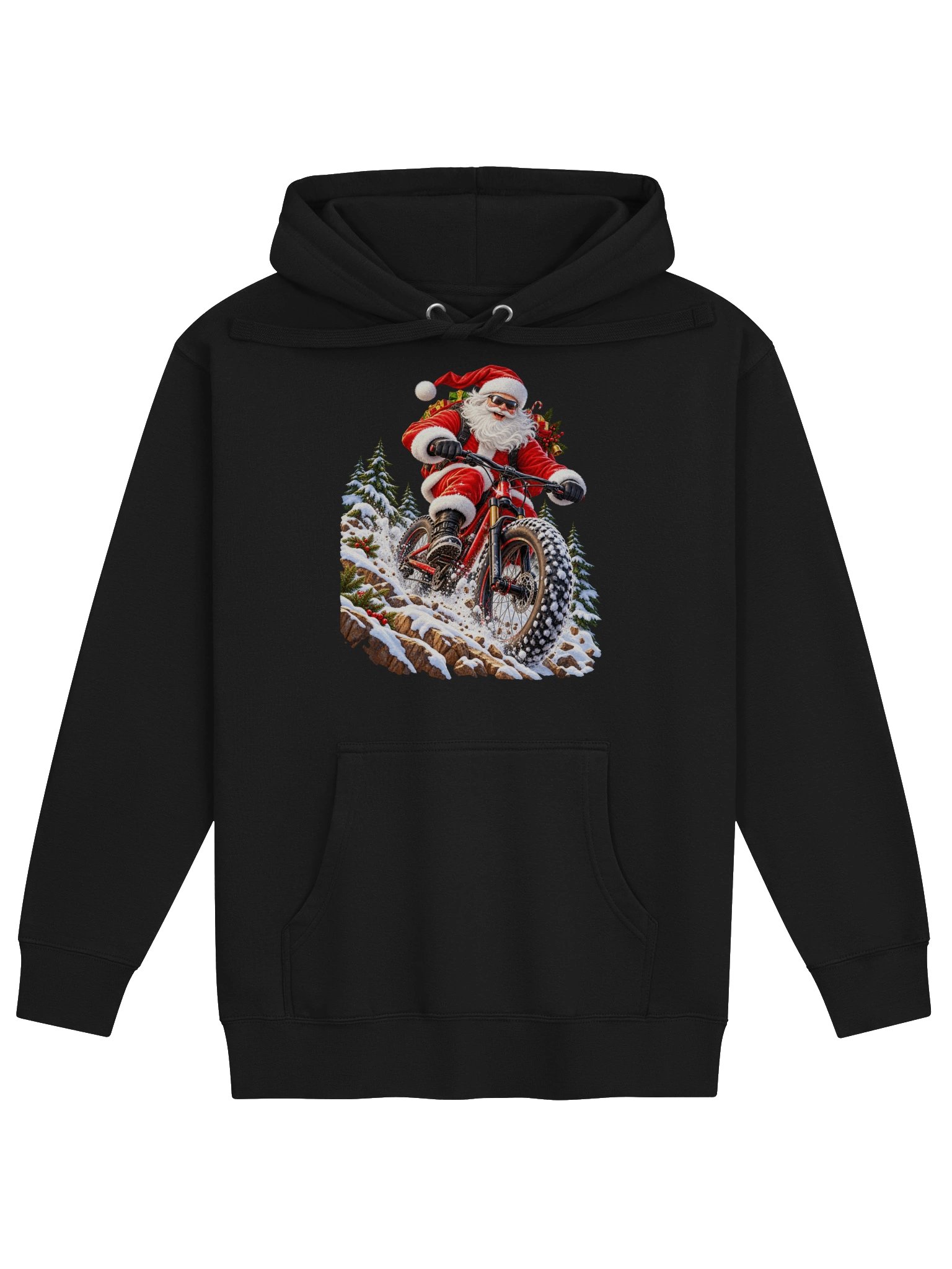 MOUNTAIN BIKING SANTA - HOODIE product image (1)