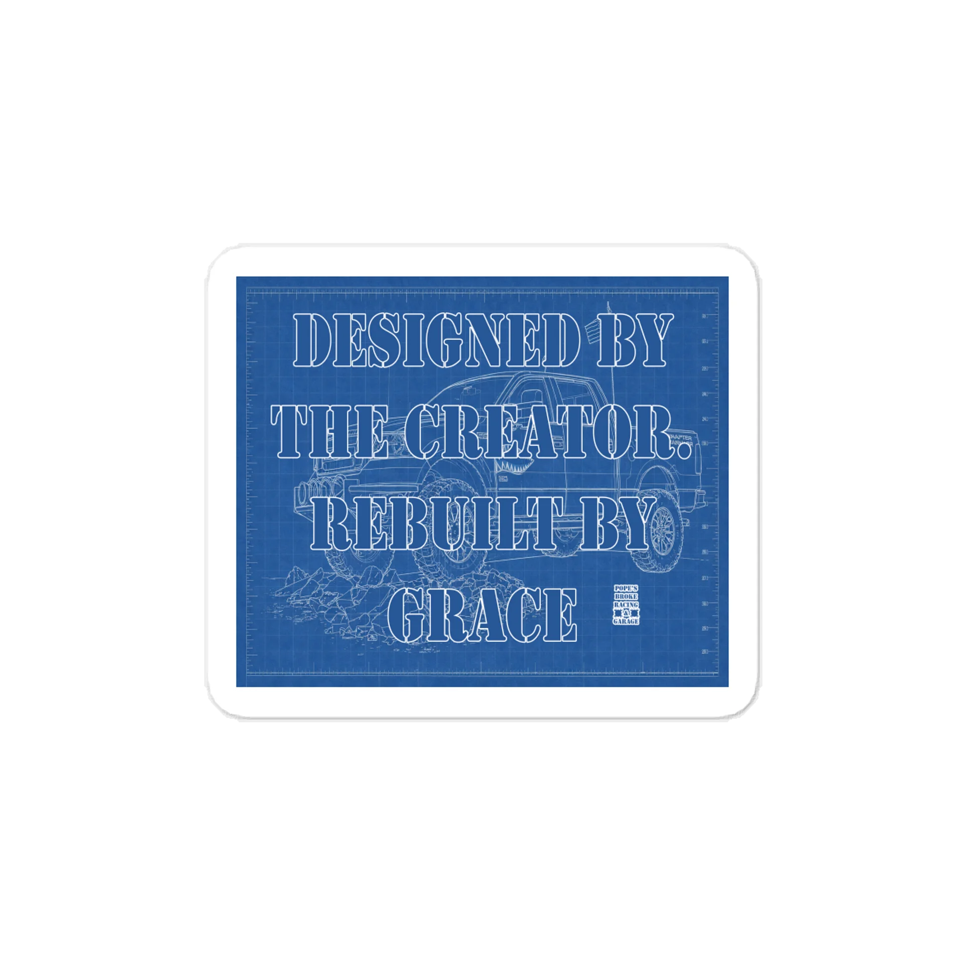 Rebuilt by Grace Blueprint SUV Decal product image (1)