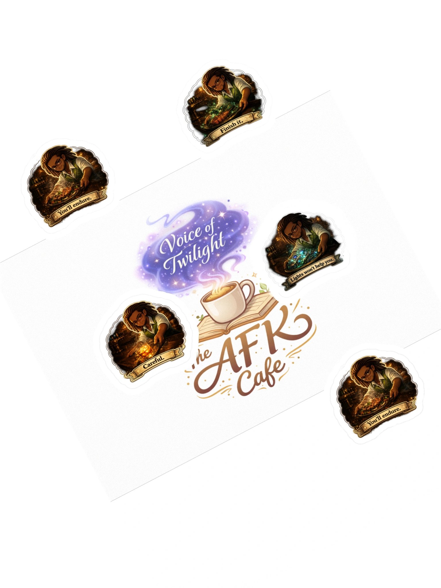 AFK Cafe | Voice of Twilight: Fragments Sticker Sheet 🌙 product image (1)