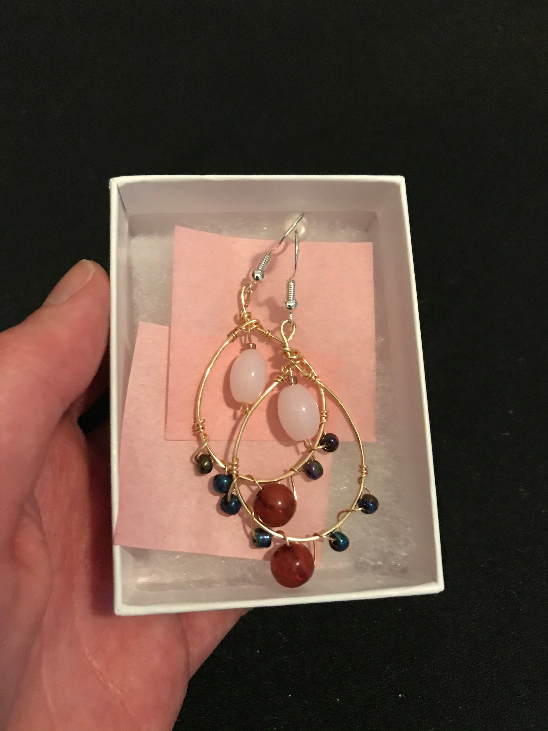 Multi-colored Oval Drop Earrings product image (2)