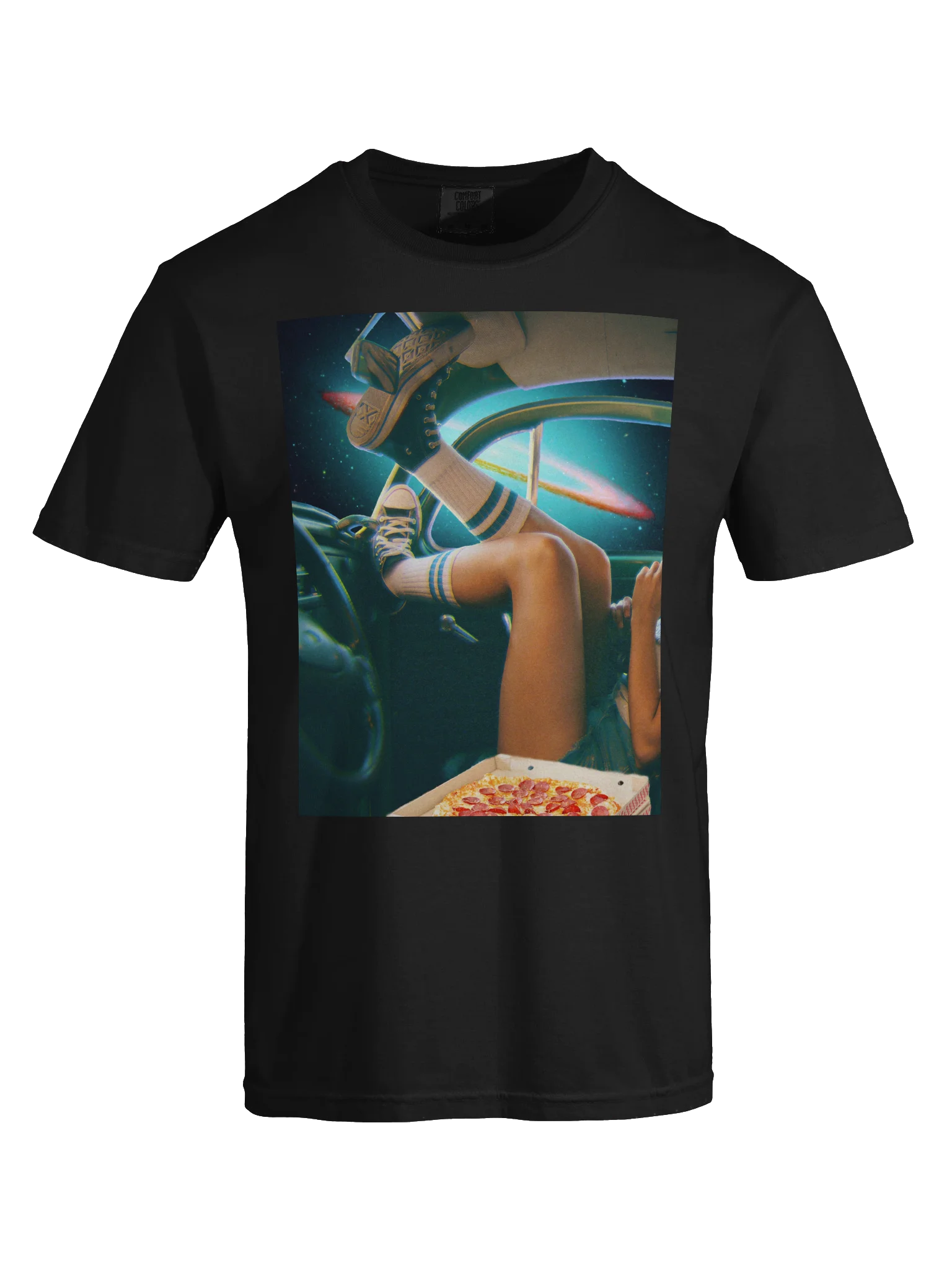 "Pizza w a View" Cult Class Art T-Shirt product image (9)